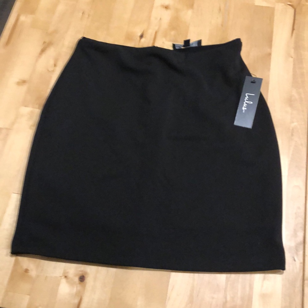 Black mini skirt